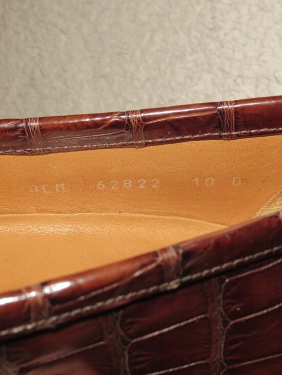 Ralph Lauren Purple Label Burgundy Crocodile Buckle Stirup Loafers 10D main image 6